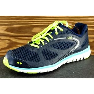 Ryka Aspire Size 7.5‎ M Blue Lace Up Running Fabric Women Shoe 1204YT95609